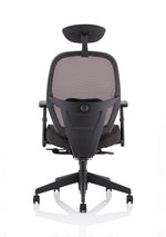 Denver High Mesh Back Black Task Operator Office Chair with Arms - Rogey