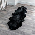 Double Black Sheepskin Rug - Rogey