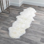 Double Natural White Sheepskin Rug - Rogey