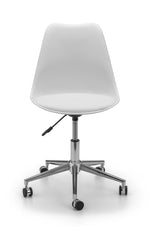 Erika Office Chair - White/Chrome - Rogey