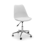 Erika Office Chair - White/Chrome - Rogey