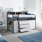 Ersa Grey and White Mid Sleeper Single - Rogey