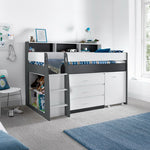 Ersa Grey and White Mid Sleeper Single - Rogey