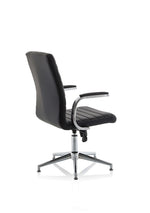 Ezra Medium Back Leather Executive Office Chair with Arms - Rogey