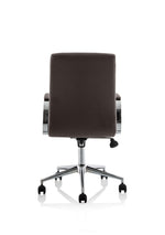 Ezra Medium Back Leather Executive Office Chair with Arms - Rogey