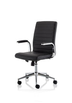 Ezra Medium Back Leather Executive Office Chair with Arms - Rogey