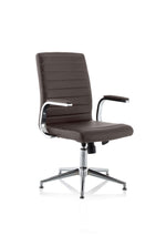 Ezra Medium Back Leather Executive Office Chair with Arms - Rogey