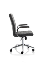 Ezra Medium Back Leather Executive Office Chair with Arms - Rogey