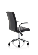 Ezra Medium Back Leather Executive Office Chair with Arms - Rogey