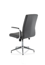 Ezra Medium Back Leather Executive Office Chair with Arms - Rogey