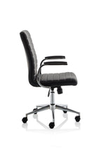 Ezra Medium Back Leather Executive Office Chair with Arms - Rogey