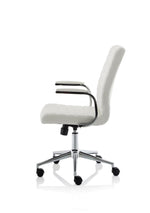 Ezra Medium Back Leather Executive Office Chair with Arms - Rogey