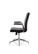 Ezra Medium Back Leather Executive Office Chair with Arms - Rogey