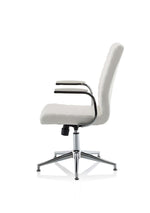 Ezra Medium Back Leather Executive Office Chair with Arms - Rogey