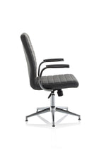 Ezra Medium Back Leather Executive Office Chair with Arms - Rogey