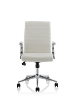 Ezra Medium Back Leather Executive Office Chair with Arms - Rogey