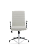 Ezra Medium Back Leather Executive Office Chair with Arms - Rogey