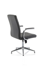 Ezra Medium Back Leather Executive Office Chair with Arms - Rogey