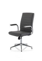 Ezra Medium Back Leather Executive Office Chair with Arms - Rogey