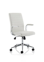 Ezra Medium Back Leather Executive Office Chair with Arms - Rogey