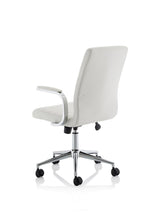 Ezra Medium Back Leather Executive Office Chair with Arms - Rogey