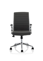 Ezra Medium Back Leather Executive Office Chair with Arms - Rogey