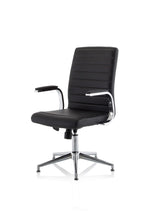 Ezra Medium Back Leather Executive Office Chair with Arms - Rogey