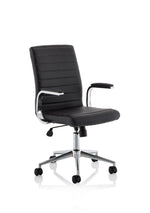 Ezra Medium Back Leather Executive Office Chair with Arms - Rogey