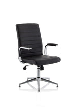 Ezra Medium Back Leather Executive Office Chair with Arms - Rogey