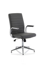 Ezra Medium Back Leather Executive Office Chair with Arms - Rogey