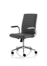 Ezra Medium Back Leather Executive Office Chair with Arms - Rogey