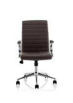 Ezra Medium Back Leather Executive Office Chair with Arms - Rogey