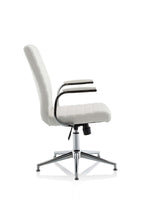 Ezra Medium Back Leather Executive Office Chair with Arms - Rogey