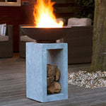 Fire Pit & Square Console Cement H68.5cm W39Cm - Rogey