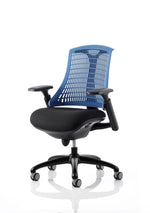 Flex Medium Back Black Frame Task Operator Office Chair with Arms - Rogey