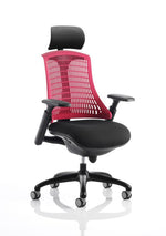 Flex Medium Back Black Frame Task Operator Office Chair with Arms - Rogey