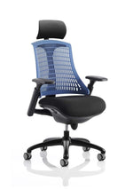 Flex Medium Back Black Frame Task Operator Office Chair with Arms - Rogey