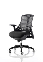 Flex Medium Back Black Frame Task Operator Office Chair with Arms - Rogey