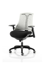 Flex Medium Back Black Frame Task Operator Office Chair with Arms - Rogey