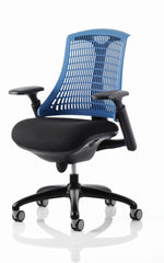 Flex Medium Back Black Frame Task Operator Office Chair with Arms - Rogey