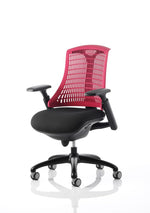 Flex Medium Back Black Frame Task Operator Office Chair with Arms - Rogey