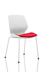 Florence White Frame Fabric Seat Visitor Chair - Rogey