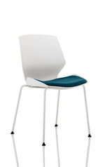 Florence White Frame Fabric Seat Visitor Chair - Rogey