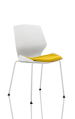 Florence White Frame Fabric Seat Visitor Chair - Rogey