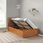 Francis Oak Wooden Ottoman Bed Single - Rogey