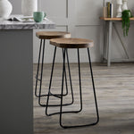 Franklin Hardwood Shaped Barstool - Rogey