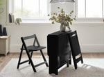 Gatan Small Gateleg Table With 2 Chairs - Black - Rogey