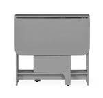 Gatan Small Gateleg Table With 2 Chairs - Grey - Rogey