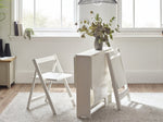 Gatan Small Gateleg Table With 2 Chairs - White - Rogey