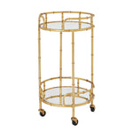 Gold Round Drinks Trolley - Rogey